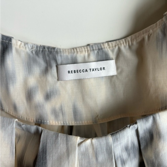 REBECCA TAYLOR Whisper Rose Tulip Puff Sleeve Top Size 10 - Picture 15 of 16